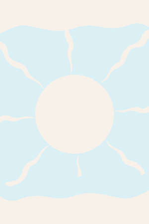 abstract colored landscape. boho, minimalismのイラスト素材