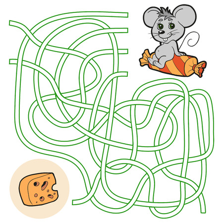 Maze game (mouse and cheese)のイラスト素材