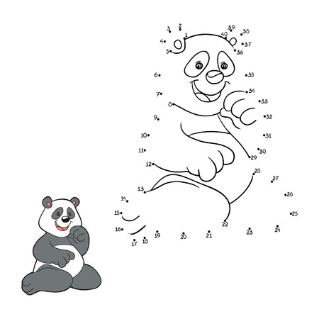 Numbers game (panda)のイラスト素材