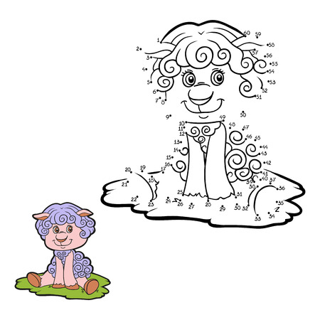 Numbers game (sheep)のイラスト素材