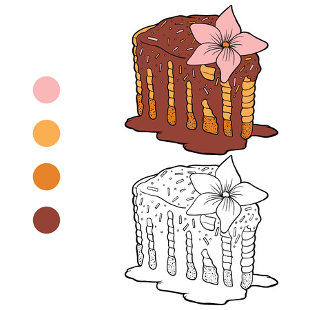 Coloring book (cake)のイラスト素材