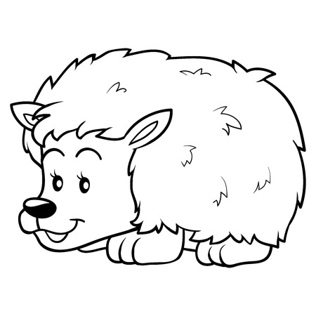 Coloring book (hedgehog)のイラスト素材