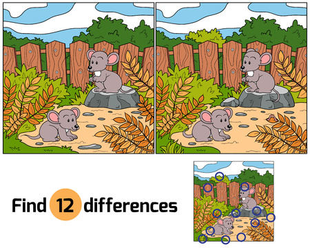 Find differences (mice)のイラスト素材