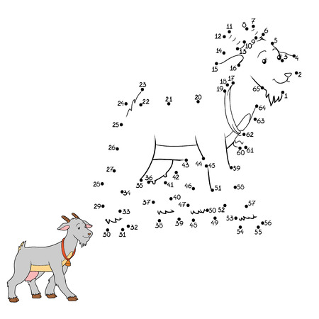 Game for children: Numbers game (goat)のイラスト素材