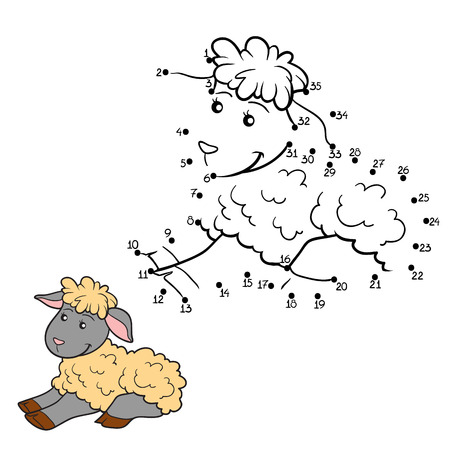 Game for children: Numbers game (sheep)のイラスト素材