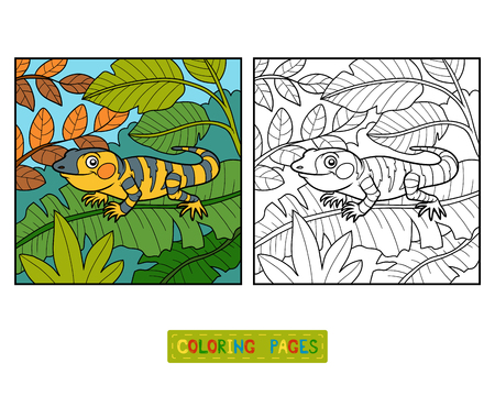 Coloring book for children, Xenosaurusのイラスト素材