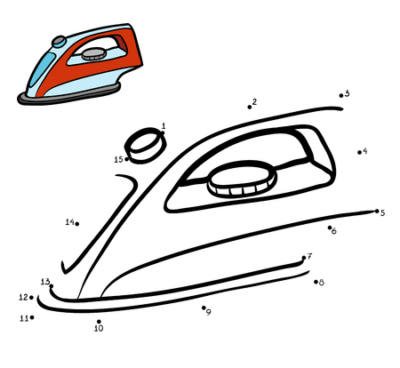Numbers game, education dot to dot game for children, Ironのイラスト素材