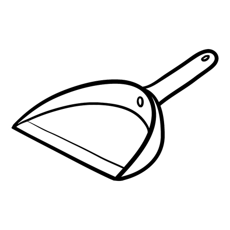 Coloring book for children, Dustpanのイラスト素材