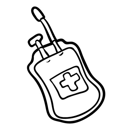 Coloring book for children, Blood bagのイラスト素材
