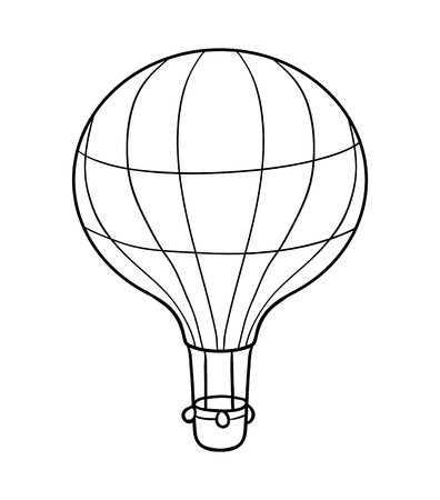 Coloring book for children, Balloonのイラスト素材