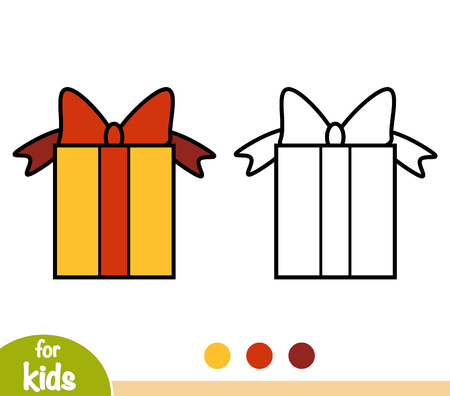 Coloring book for children, Giftのイラスト素材