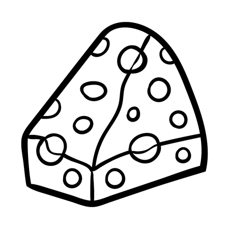 Coloring book for children, Cheeseのイラスト素材