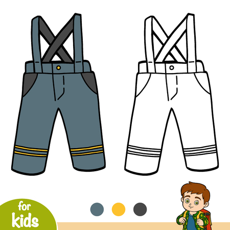 Coloring book for children, Waterproof pantsのイラスト素材