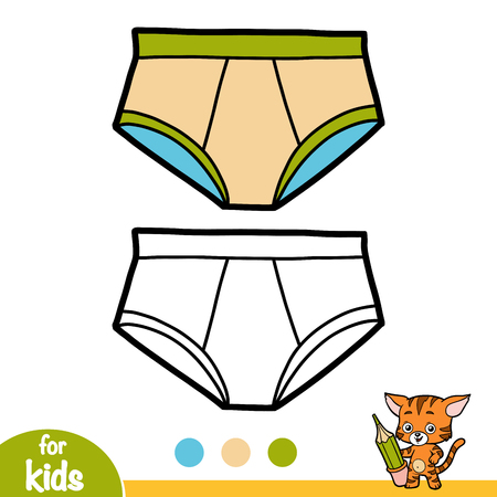 Coloring book for children, Pantsのイラスト素材