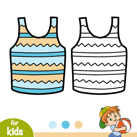 Coloring book for children, Vest with a geometric patternのイラスト素材