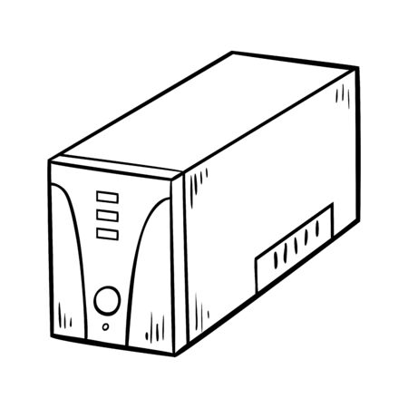 Coloring book for children, Uninterruptible power supplyのイラスト素材