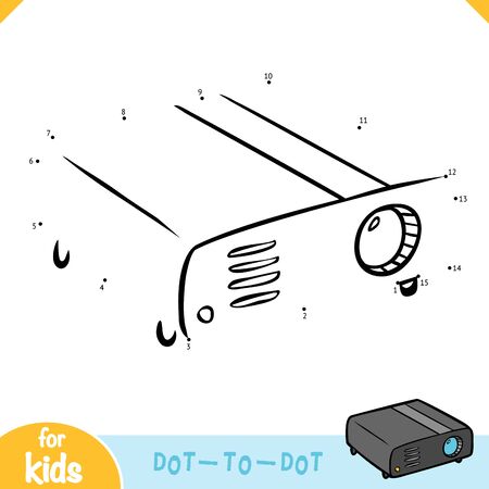Numbers game, education dot to dot game for children, Image projectorのイラスト素材