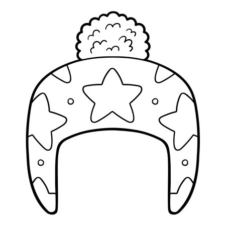 Coloring book for children, Hat for boysのイラスト素材
