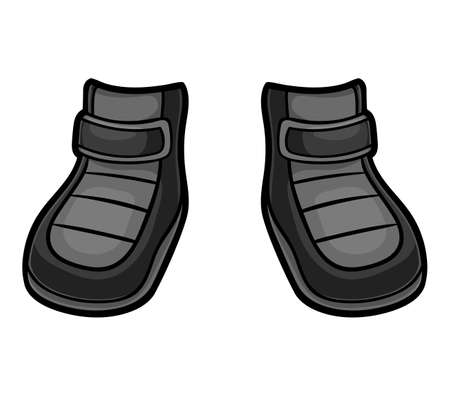 Cartoon vector illustration for children, Waterproof snow bootsのイラスト素材