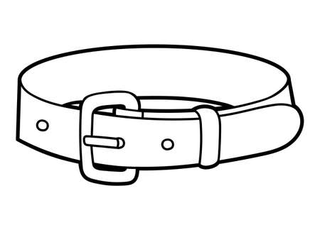 Coloring book for children, Leather beltのイラスト素材