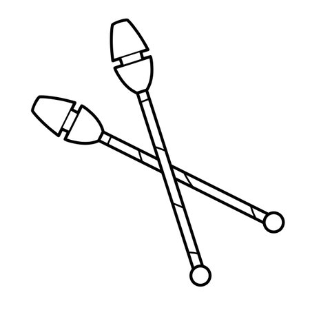 Coloring book for children, Rhythmic gymnastic juggling clubsのイラスト素材
