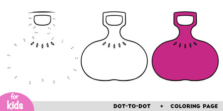 Plastic ice sled, education dot to dot game for children. Winter activity worksheetのイラスト素材