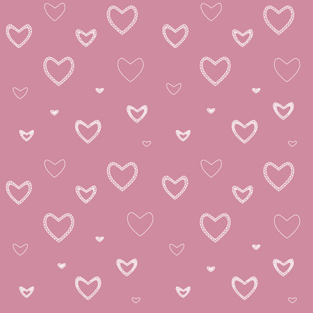 Valentine's hearts pattern mosaic illustration.のイラスト素材