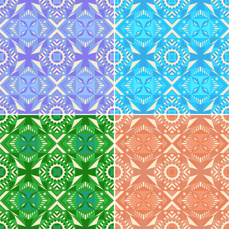 Colorful seamless geometric pattern. Traditional. Vector illustration.のイラスト素材