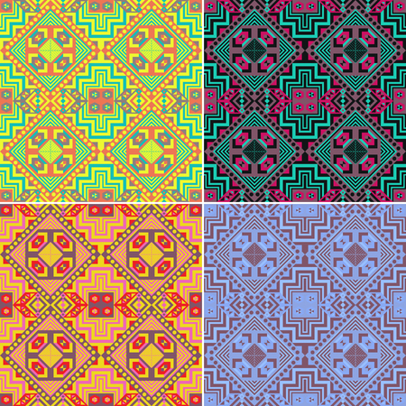 Colorful seamless geometric pattern. Ethnic. Vector illustration.のイラスト素材