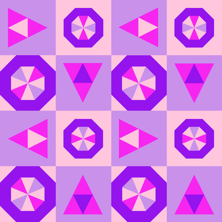 unique seamless geometric pattern. pink.  Vector illustration.のイラスト素材