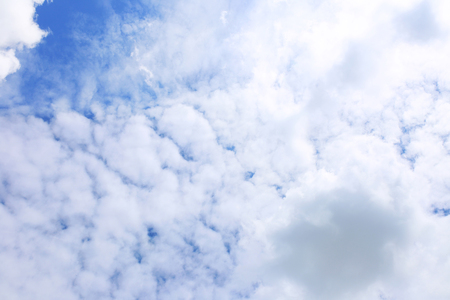 Blue sky background with white clouds. Clouds with blue sky. Clouds background.の写真素材