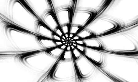 Black and white fractal. Fractal art background for creative design. Decoration for wallpaper, poster, cover booklet. Abstract wallpaper. Psychedelic. Print for clothes, t-shirt.の写真素材