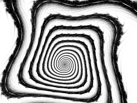 Black and white fractal. Fractal art background for creative design. Decoration for wallpaper,...