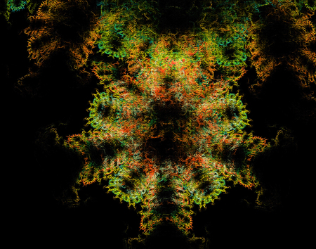 Abstract fractal. Fractal art background for creative design. Decoration for wallpaper, desktop, poster, cover booklet. Print for clothes, t-shirt. Creative illustration for designの写真素材