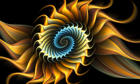 Abstract fractal. Fractal art background for creative design. Decoration for wallpaper, desktop, poster, cover booklet. Print for clothes, t-shirt. Creative illustration for designの写真素材