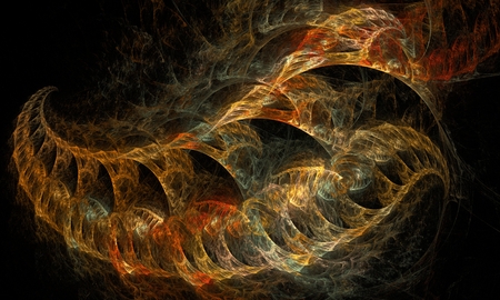 Abstract fractal. Fractal art background for creative design. Decoration for wallpaper, desktop, poster, cover booklet. Print for clothes, t-shirt. Creative illustration for designの写真素材