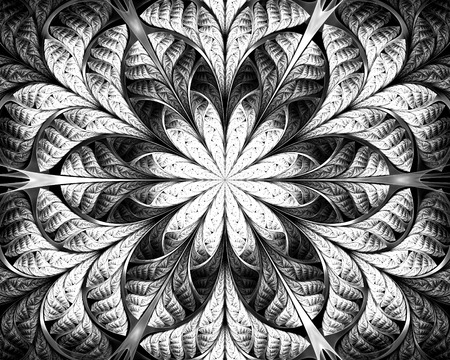 Abstract fractal. Fractal art background for creative design. Decoration for wallpaper, desktop, poster, cover booklet. Print for clothes, t-shirt. Creative illustration for designの写真素材