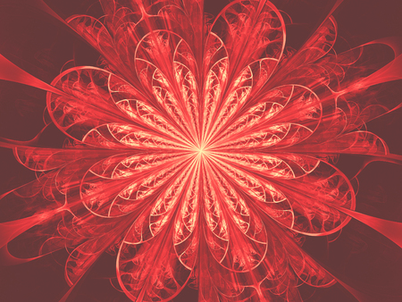 Abstract fractal. Fractal art background for creative design. Decoration for wallpaper, poster, cover booklet, card. Psychedelic. Print for clothes, t-shirt.の写真素材