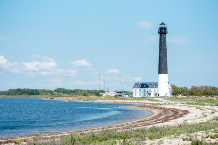 Lighthouse on the Baltic shore of Estonia. Syrve, Saaremaaの写真素材
