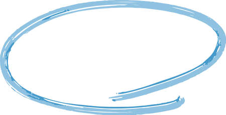 Outline blue oval shape for your design. Vector illustrationのイラスト素材