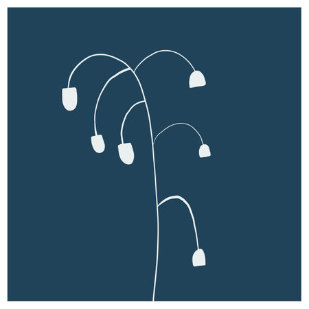 Cartoon simple illustration of plant flowerのイラスト素材