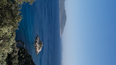 landscape with Mediterranean Sea, rocks, sky from the Fethiye, Turkeyの写真素材