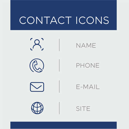 Contact Icon Setのイラスト素材