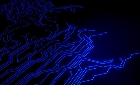 Micro scheme elements design. Abstract technology, IT thematic background.Hi-tech digital technology concept. - 3d renderの写真素材