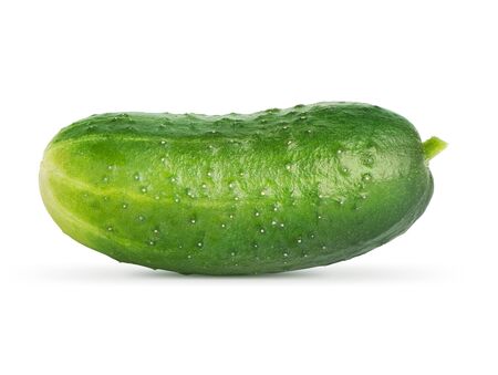 Cucumber isolated on whiteの写真素材