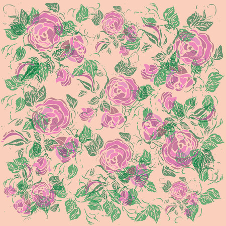 Illustration floral backgroundのイラスト素材
