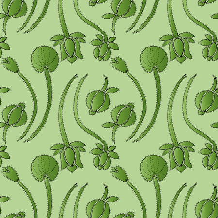Illustration twine plant. Seamless pattern.のイラスト素材