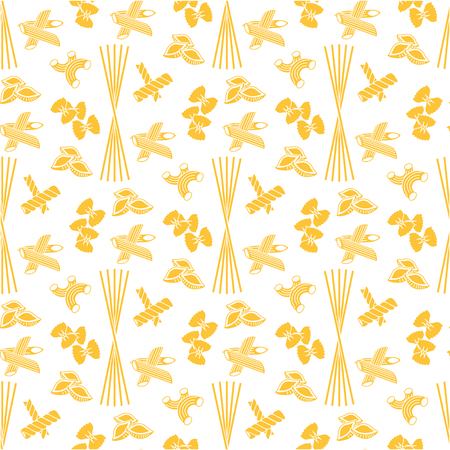 Set products. Seamless pattern. Ready-made ingredients. Variety of pasta. Set pastaのイラスト素材
