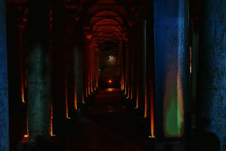 ISTANBUL, TURKEY - NOVEMBER 26, 2018: Basilica Cistern (Turkish: Yerebatan Sarayi - Sunken Palace)...