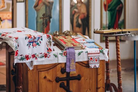 A place in the church for the commemoration of the departed. A memorial table, a kunun for candles,...